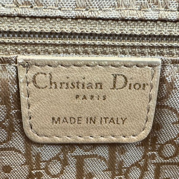 Vintage Christian Dior Beige Pleated Lambskin Leather Plisse Tote Bag - Picture 9 of 16